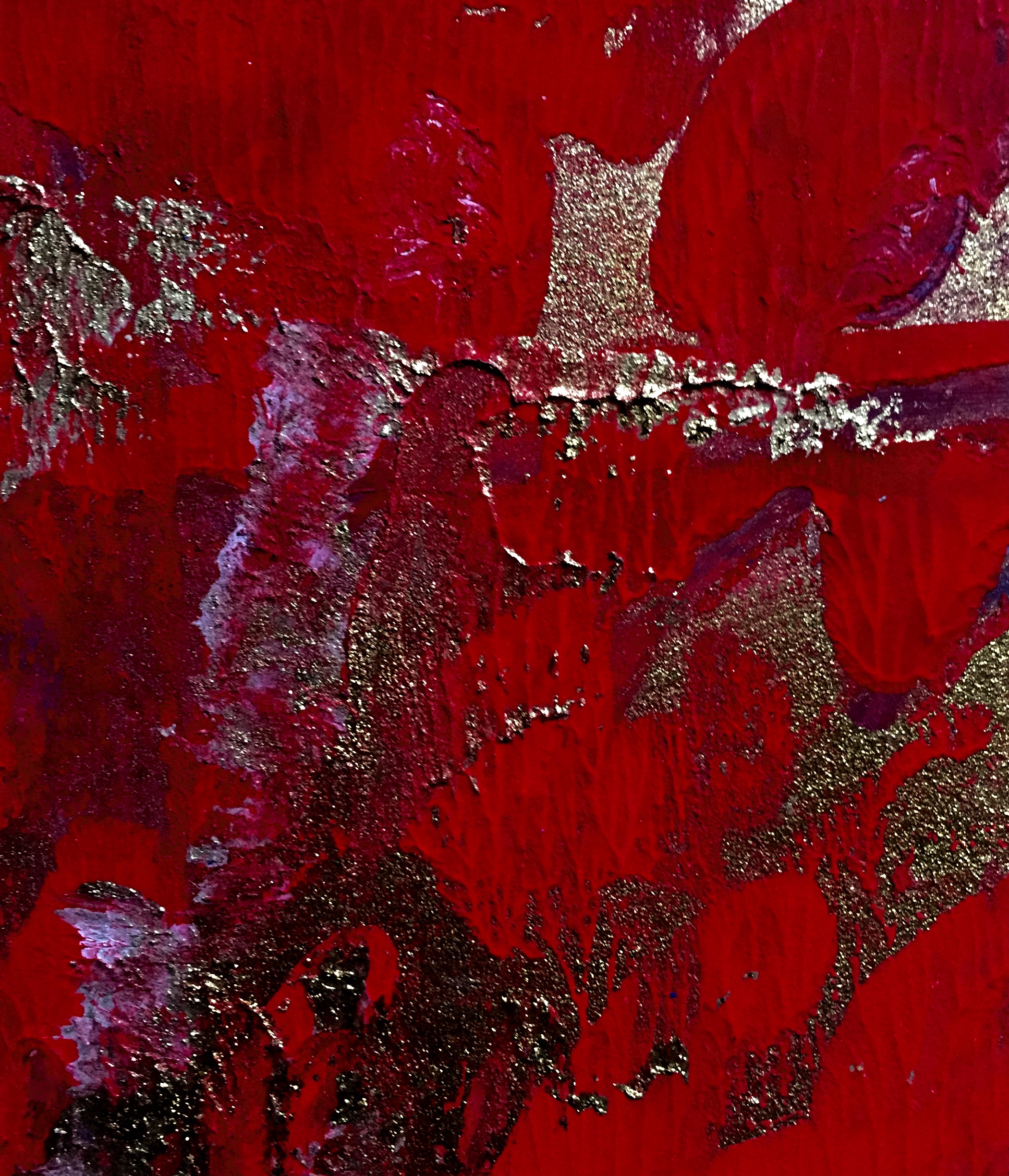 Red and Gold No 1, alison wong, anna colibri, illustrator, san francisco, digital marketing